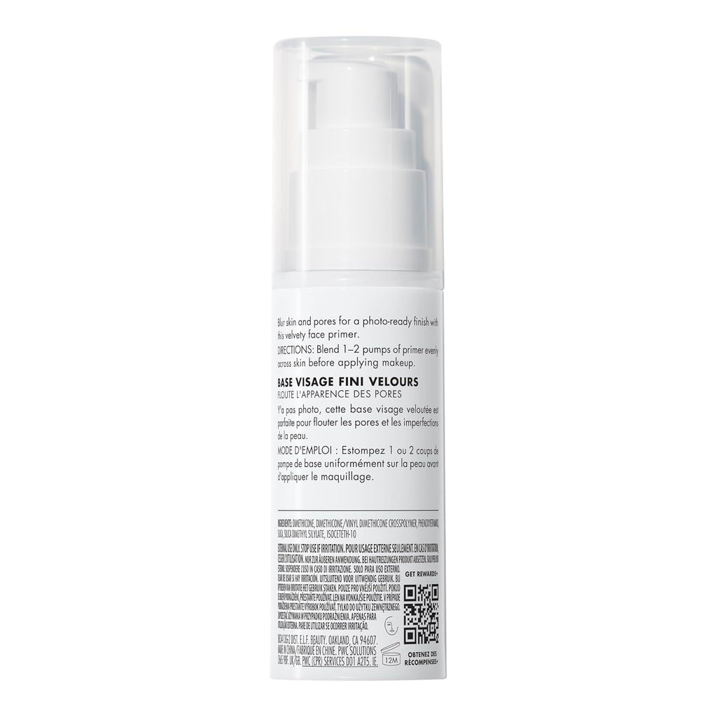 e.l.f. Mineral Infused Face Primer, Primer For A Smooth Foundation Base, Fills In Fine Lines & Refines Complexion, Vegan & Cruelty-free, Large