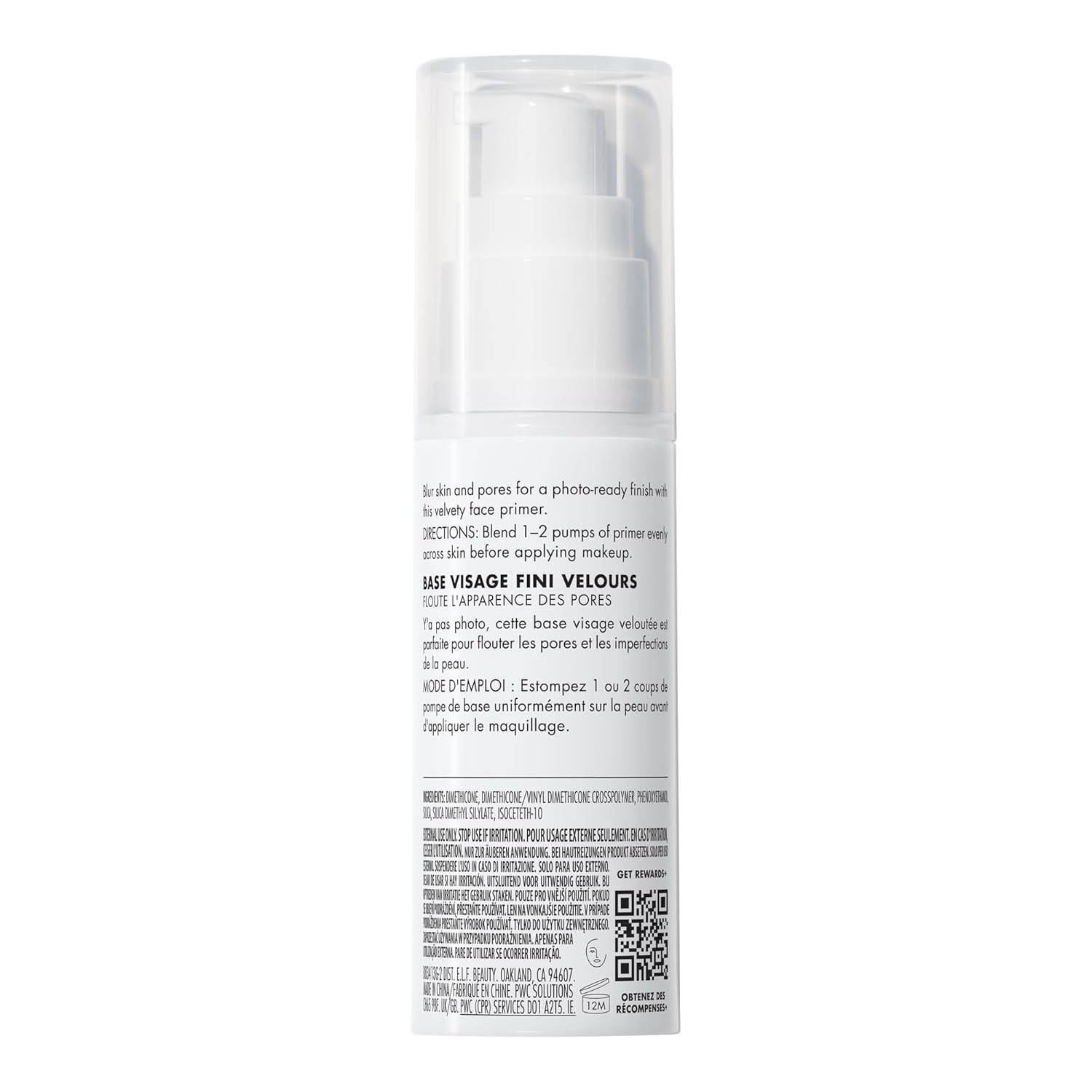 e.l.f. Mineral Infused Face Primer, Primer For A Smooth Foundation Base, Fills In Fine Lines & Refines Complexion, Vegan & Cruelty-free, Large