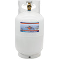 Flame King 10Lb Steel Propane Tank Cylinder With Type 1 Overflow Protection Device Valve, Great For Camping, Fire Pits, Heaters, Grills, Overlanding, White