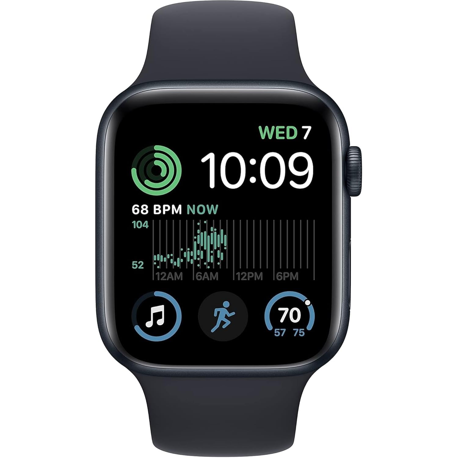 Apple Watch Series 9 (Gps + Cellular 45Mm) Midnight Aluminum Case With Midnight Sport Band M/L (Renewed)