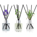 3 Pack Fragrance Reed Diffuser, 50Ml Lavender Jasmine Lemongrass Aromatherapy Diffuser Set With 12 Black Fiber Sticks,Air Freshener For Bedroom Bathroom Office, 8.2X 6.6X 2.1 Inch