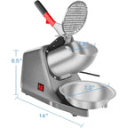Reespring Snow Cone Machine Shaved Ice Machine Ice Crusher With Stainless Steel Blade Kitchen Electric For Shaved Ice And Snow Cone (300W 2000R/Min) Also Comes With A Free Ice Pick And Ice Cube Tray