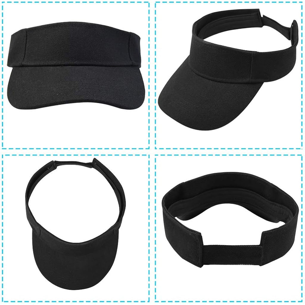 Marrywindix 5 Pieces Sport Wear Athletic Visor Sun Sports Visor Hat Visor Adjustable Cap for Women and Men (One Size)