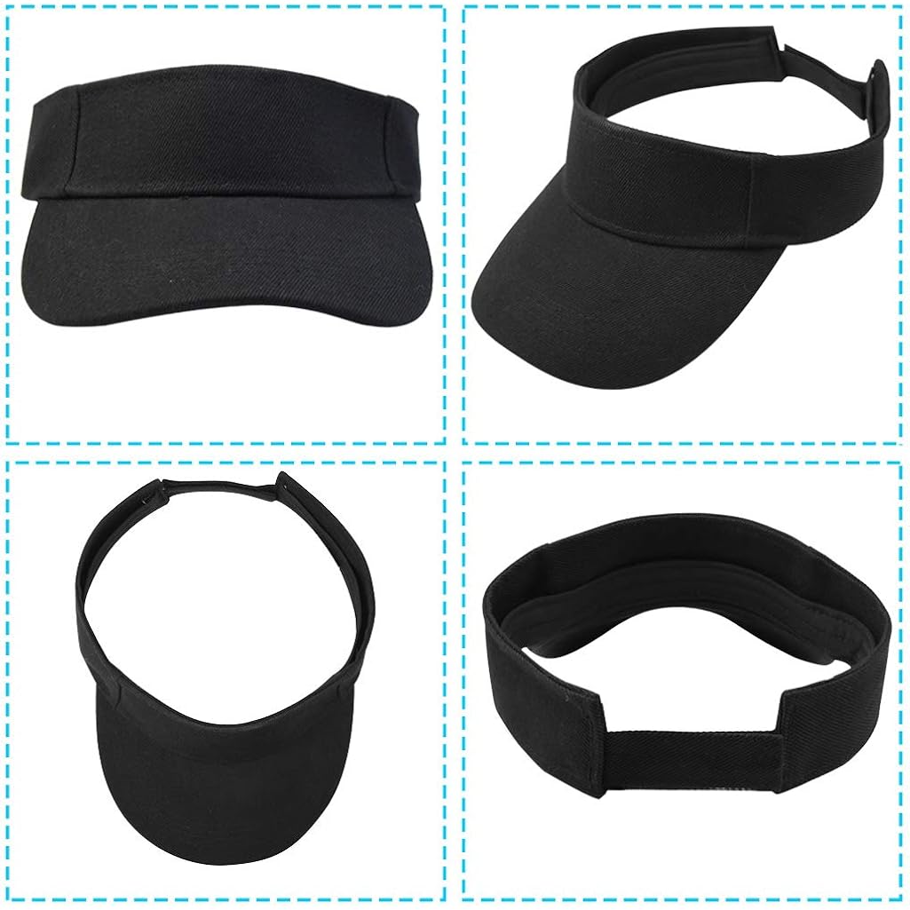 Marrywindix 5 Pieces Sport Wear Athletic Visor Sun Sports Visor Hat Visor Adjustable Cap for Women and Men (One Size)