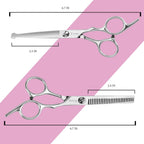 Hair Cutting Scissors Kit For Kids, Fcysy 6 In Children Safety Round Tip Haircut Trimming Scissors Thinning Shears Set, Barber Supplies For Toddlers, Boys & Girls Home Use Grooming Kit