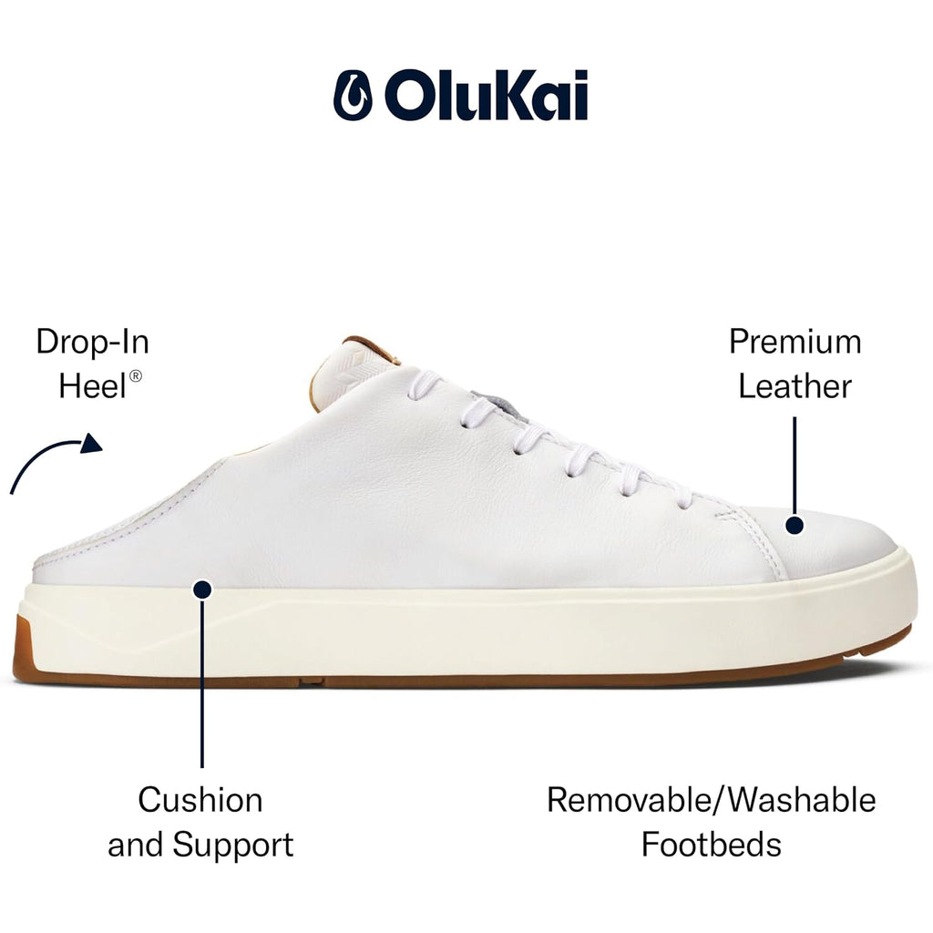 Olukai Lae'Ahi Li 'Ili Men'S Waterproof Leather Sneaker, Versatile & Casual Everyday Shoe, All-Day Comfort & Support, Enhanced Grip & Traction