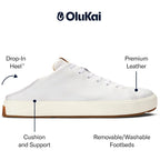 Olukai Lae'Ahi Li 'Ili Men'S Waterproof Leather Sneaker, Versatile & Casual Everyday Shoe, All-Day Comfort & Support, Enhanced Grip & Traction