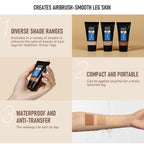 3 Colors Body Bronzers Waterproof No Transfer Flawless Looking Leg Makeup Light Leg And Body Scar Cover Up Makeup/Tattoo Cover Up (30Ml,02 Medium Golw）