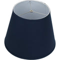 Lampshade 11" Top Diameter X 17" Bottom Diameter X 13" Slant Height With Washer (Spider) Attachment. For Use On Lamps With Harps (Navy)