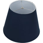 Lampshade 11" Top Diameter X 17" Bottom Diameter X 13" Slant Height With Washer (Spider) Attachment. For Use On Lamps With Harps (Navy)