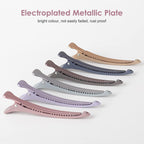 Aimike 6Pcs Professional Hair Clips For Styling Sectioning, Anti-Slip No-Trace Duck Billed Hair Clips With Silicone Band, Salon And Home Hair Cutting Clips For Hairdresser, Women, Men - 4.3” Long