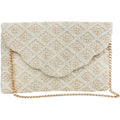 Bridal Purse Ivory Scallop Pearl Clutch Bag, Bridal Clutch, Hand Beaded Bride Purse For Evening Bag, Bachelorette Party, Gifts For Engagement, Bridal Shower, Wedding Party