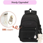 Girls Backpack For College High Middle School, Cute Teen Bookbag | Aesthetic Backpacks For Student Women With Accessories