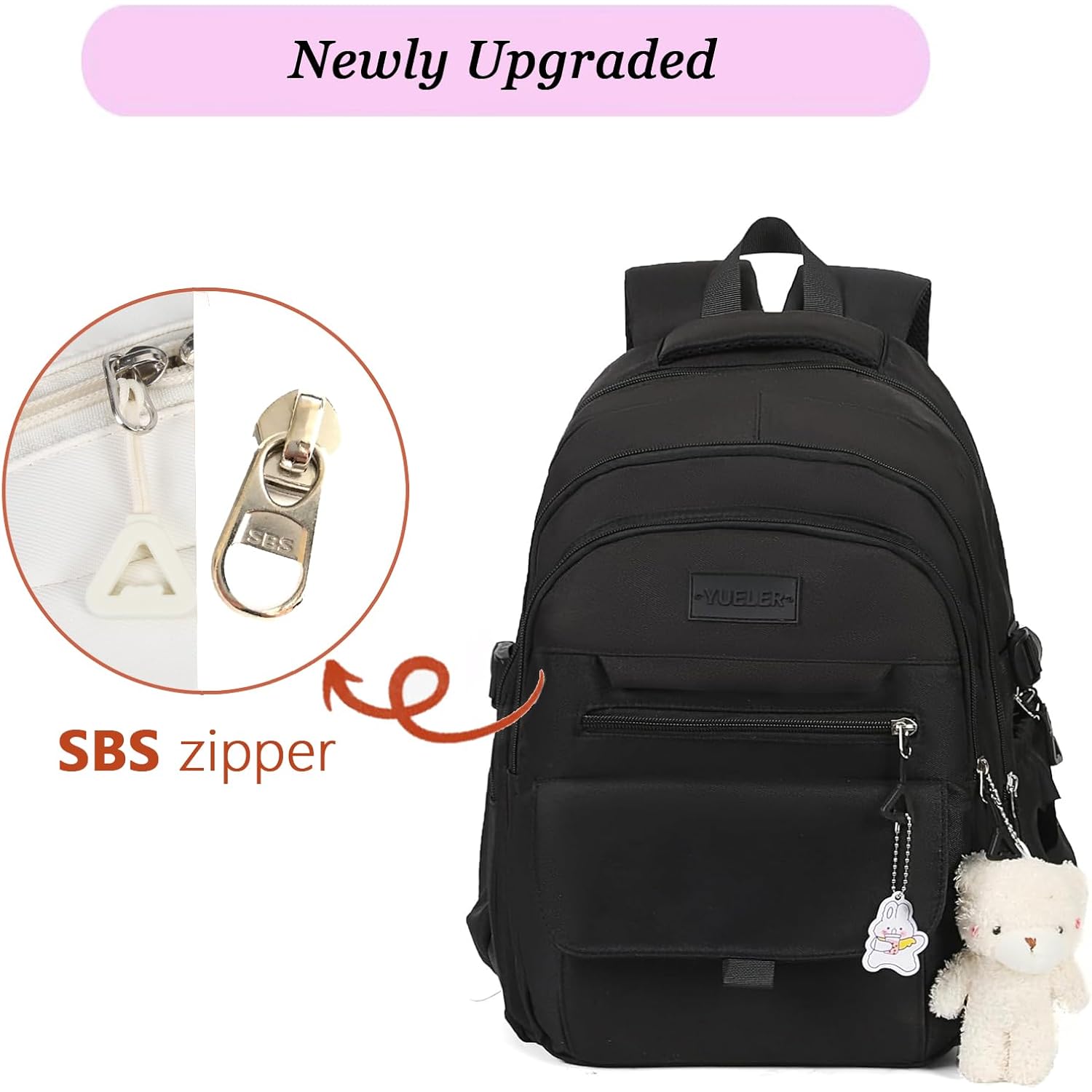 Girls Backpack For College High Middle School, Cute Teen Bookbag | Aesthetic Backpacks For Student Women With Accessories