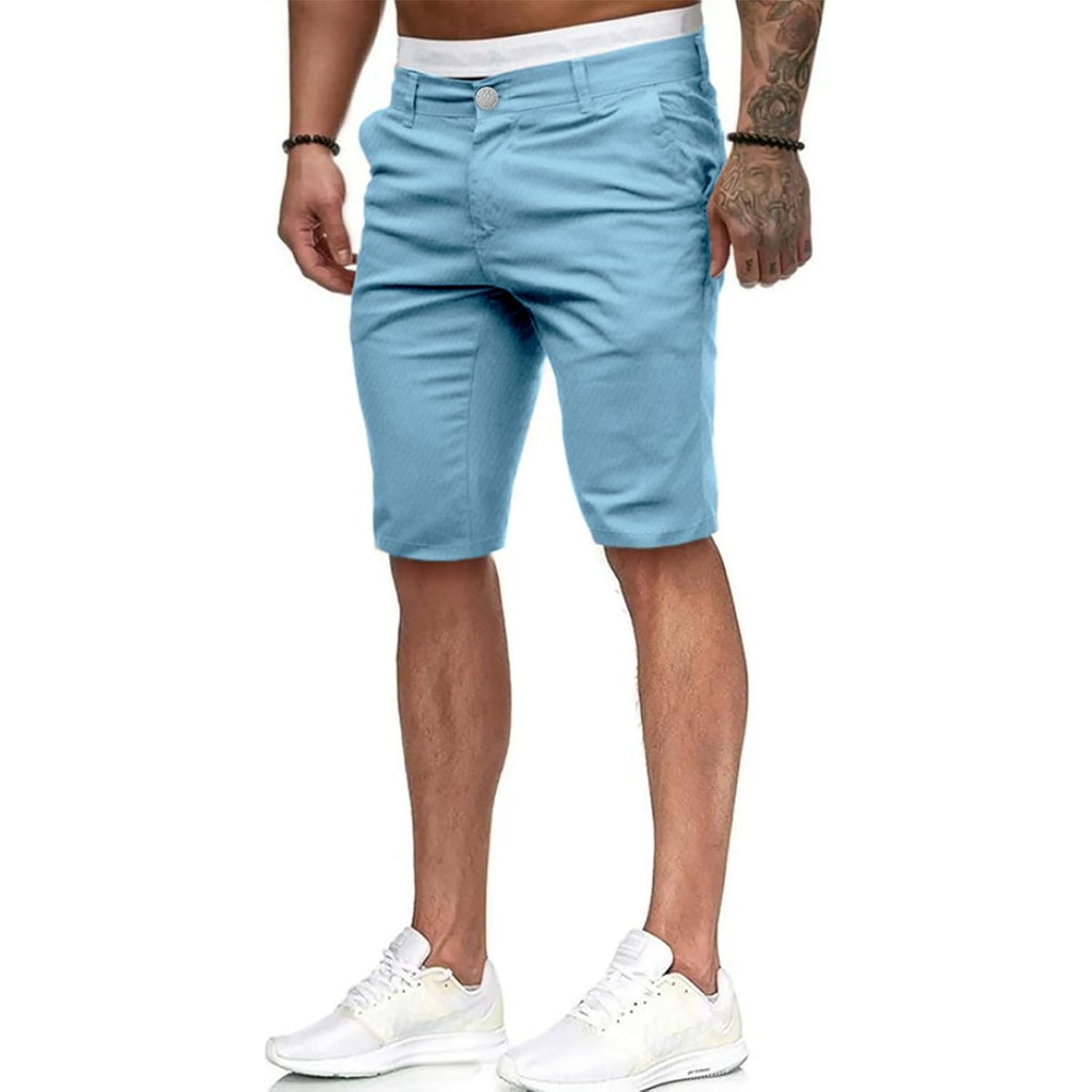 Mens Flat Front Golf Short Work Dress Short With Pockets Casual Shorts Summer Beach Shorts Pants