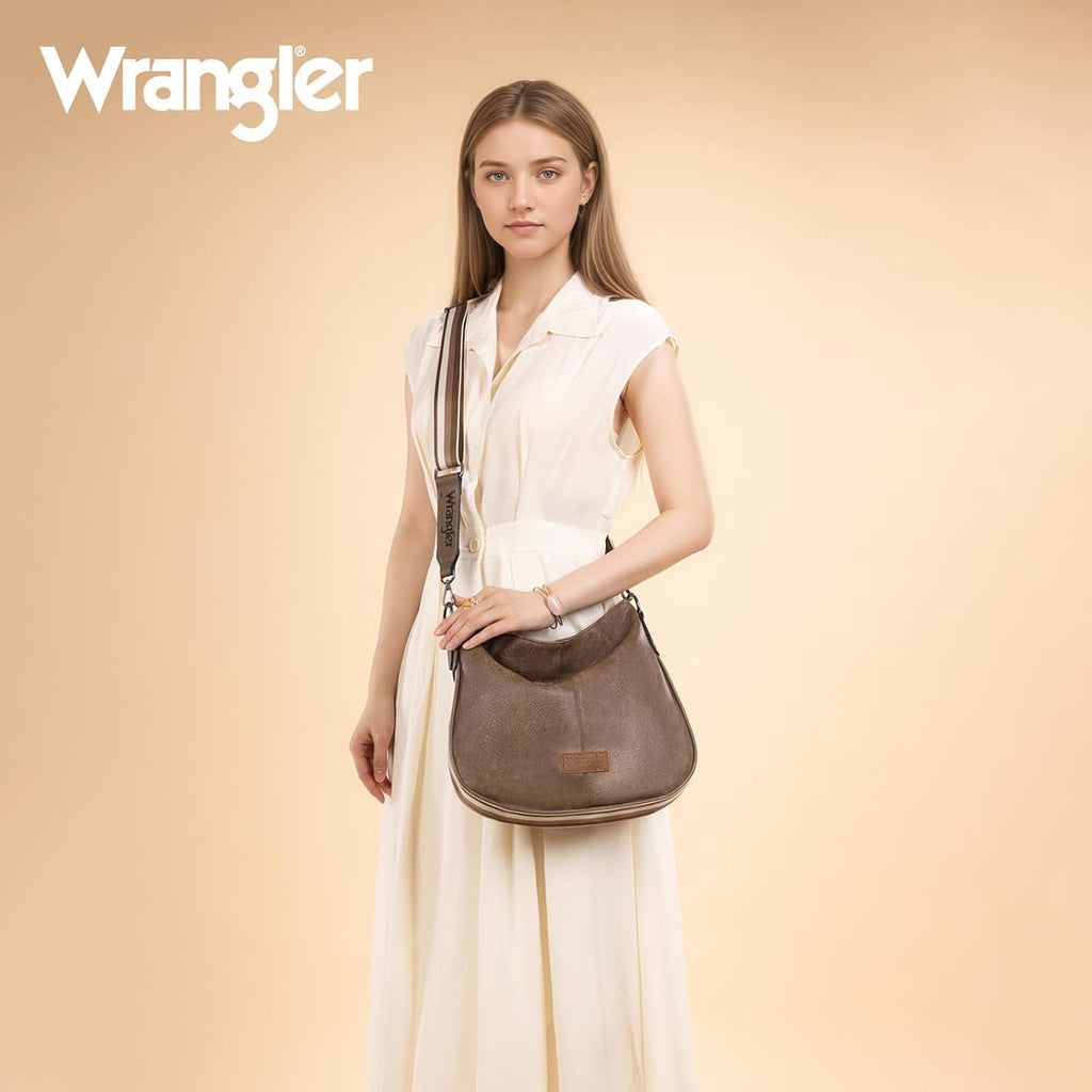 Wrangler Hobo Bags Crossbody Bag for Women Shoulder Purse Handbags with Adjustable Strap
