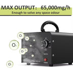Medvoe 65,000Mg Ozone Odor Eliminator Generator For Home & Car | Black, Up To 7000 Sq. Ft. Coverage, Pet Odors, Smoke Odors, Apartments, Vehicles, Boats, Kitchens, Bathrooms, Basements