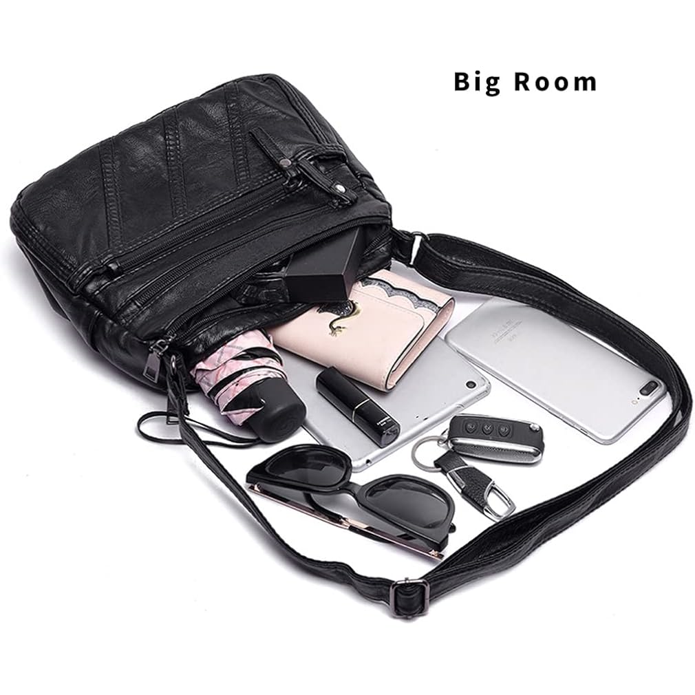 Crossbody Bags For Women Waterproof Shoulder Bag Messenger Bag Casual Pu Leather Ladies Purse Handbag Cross Body Hand Bag