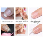 AIMEILI Hema Free 5 in 1 Builder Base Gel, Cruelty Free, Vegan, Strengthener Gel Translucent Gel Polish for Nail Art Manicure 10ML-153