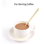4 PCS 6.7 Inches Coffee/ Tea Spoons Long Handle, Gold, Ice Tea, Espresso Stainless Steel Long Spoons for Stirring