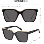 mosanana Square Trendy Polarized Oversized Sunglasses for Women Men 2025 UV400 MS52367