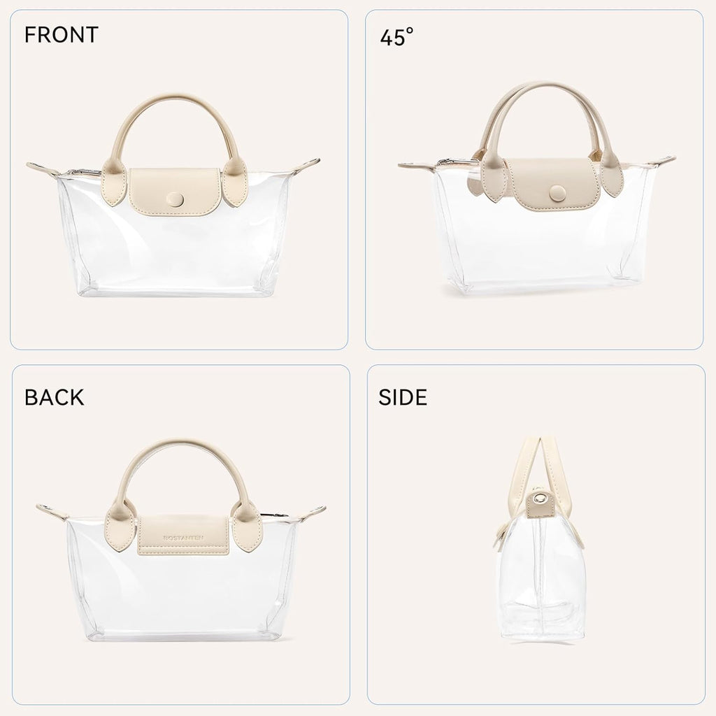 BOSTANTEN Clear Bag for Stadium Approved Crossbody Purse Handbags for Concerts Sports Events