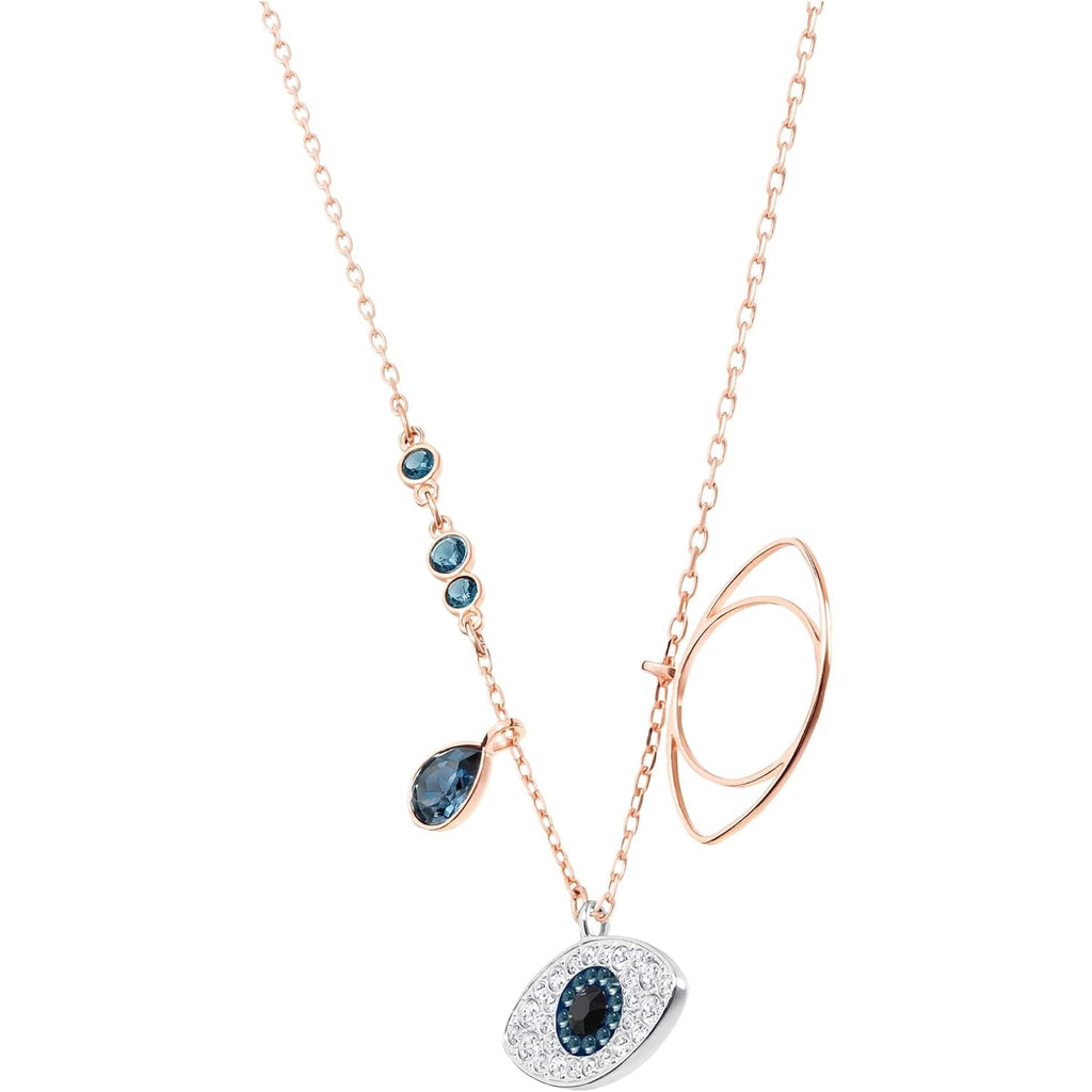 Swarovski Women's Symbolica Evil Eye Pendant Necklace, Blue, Mixed Metal Finish