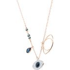 Swarovski Women's Symbolica Evil Eye Pendant Necklace, Blue, Mixed Metal Finish