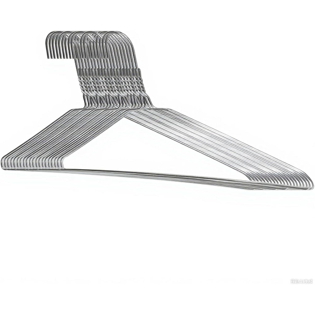 Otylzto 20Pcs Silver Wire Hangers For Clothes, Shirt, Wire Coat