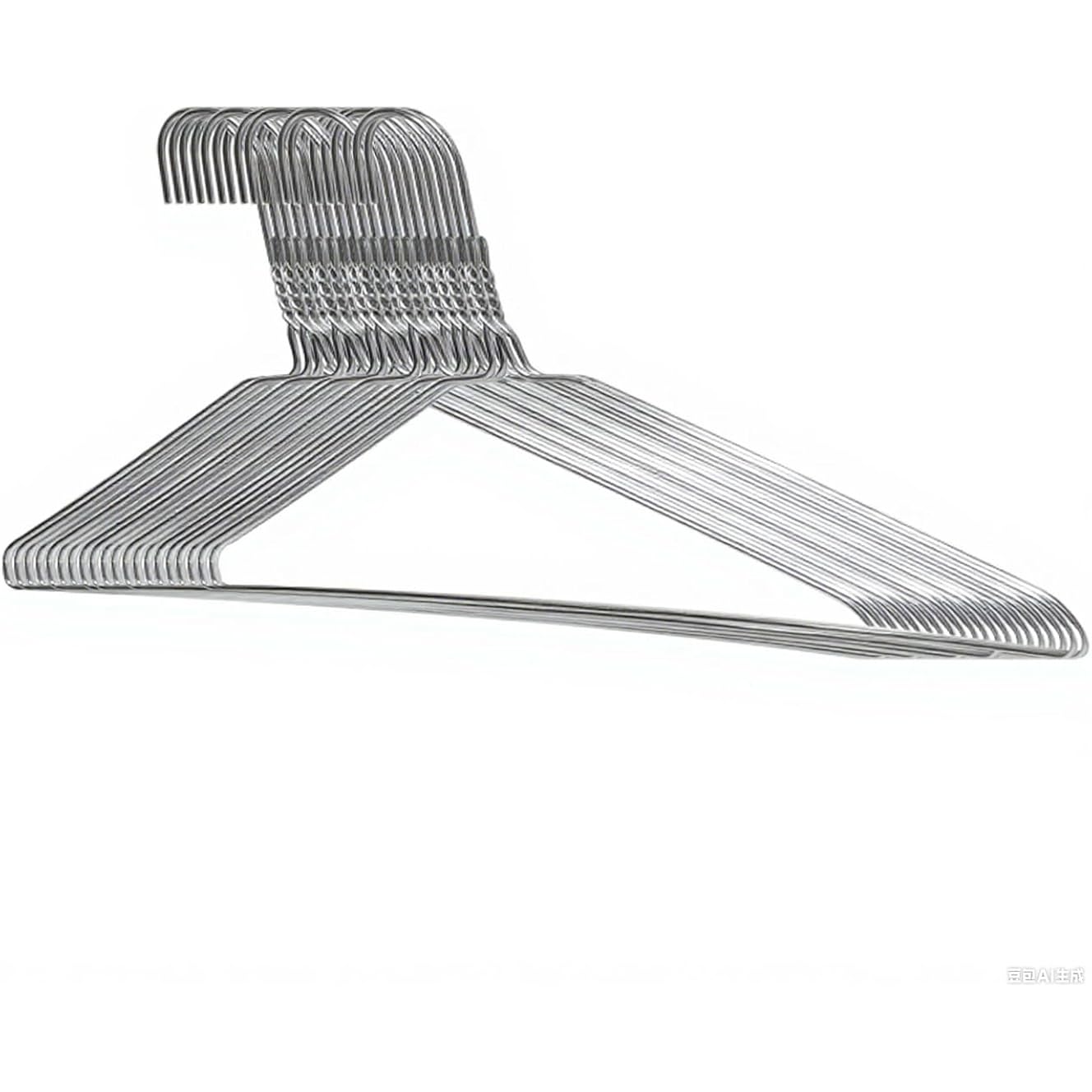 Otylzto 20Pcs Silver Wire Hangers For Clothes, Shirt, Wire Coat