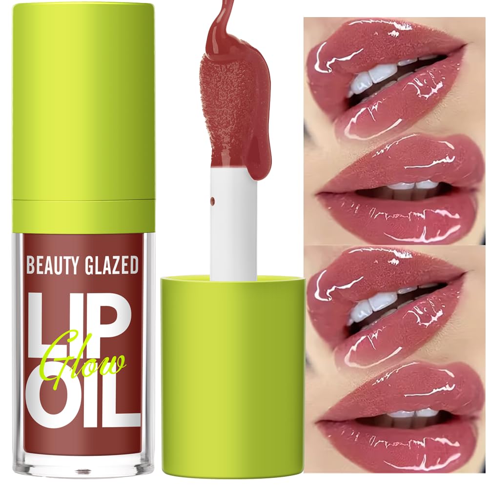2Pcs Lip Gloss & Lip Liner Set – Cocoa Brown, 90S Ombre Lips, Retro Gradient Lip, Plumping Effect, Full Volume Lips, High Shine Gloss, Viral Lip Combo, Fuller Looking Lips Glassy Lip (#V04+107)