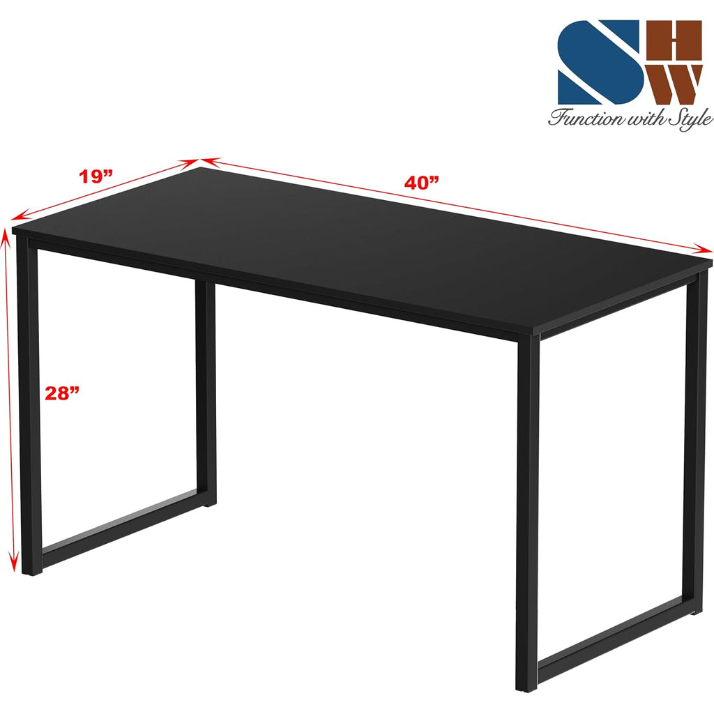 Shw Mission 40-Inch Home Office Computer Desk, Black