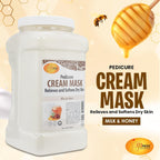 SPA REDI - Body and Foot Cream Mask, Milk and Honey, 128 Oz - Pedicure Massage for Tired Feet and Body, Hydrating, Fresh Skin - Infused with Hyaluronic Acid, Amino Acids, Panthenol, Comfrey Extract