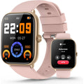 Pink Smart Watch For Women, Bluetooth Call, Blood Pressure, 2.06" Amoled, 118 Sports, Fitness Tracker, Heart Rate/Spo2/Sleep/Stress Monitor, Ip68 Waterproof, Liquid Silicone, Gift For Her Android Ios