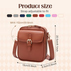 Crossbody Leather Bag For Women Multi-Slot Multifunctional Large Capacity Bags Adjustable Shoulder Bags Handbag | Anti-Theft