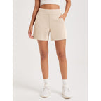 Modal Soft Relaxed Shorts with Pockets for Women High Wasit Casual Shorts