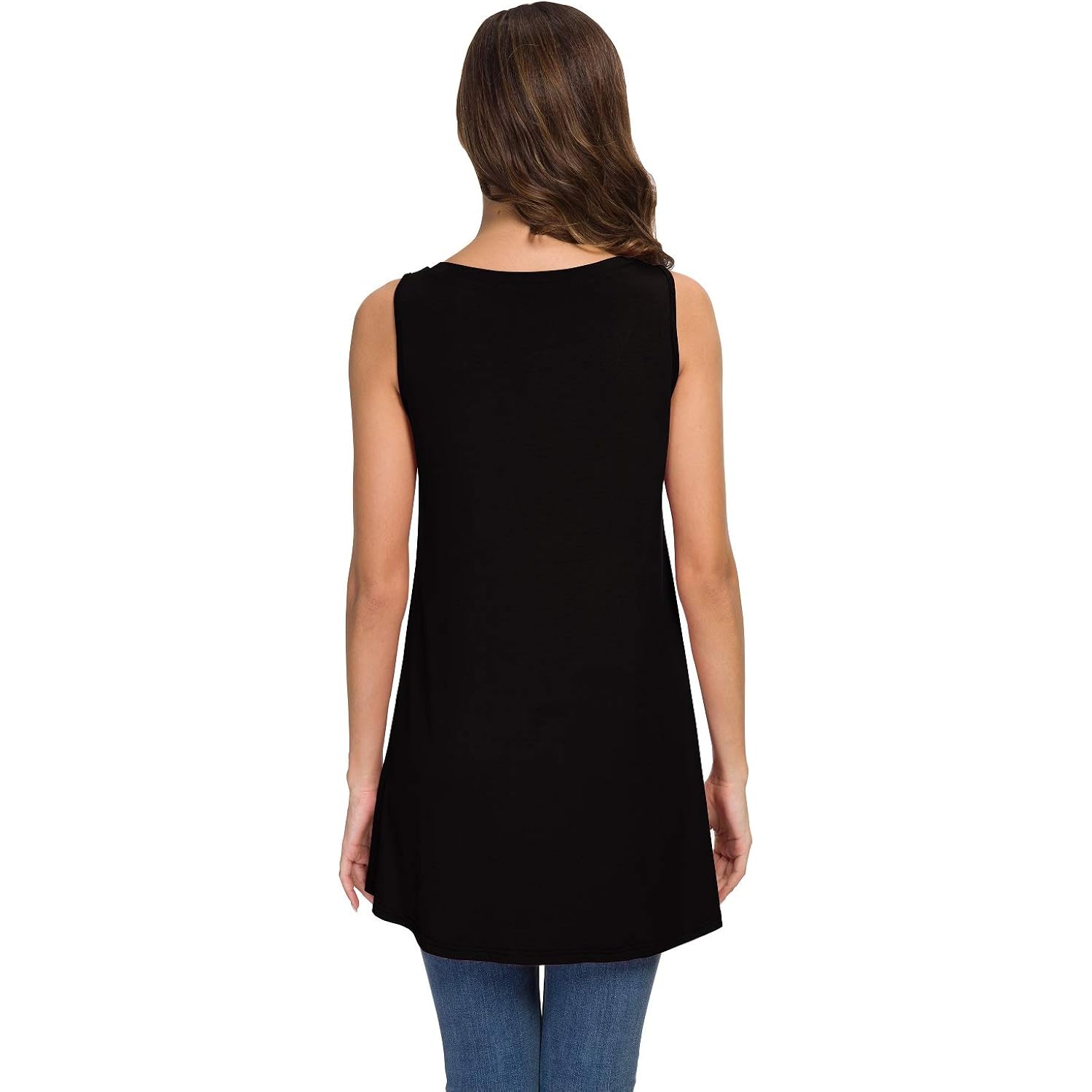Women's Summer Sleeveless V-Neck T-Shirt Tunic Tops Blouse Shirts