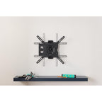 Amazon Basics Full Motion Articulating TV Wall Mount, with Swivel and Tilt, for 26" to 55" TVs and Flat Panels up to 80 Lbs, VESA Compatible, Single Stud, Black