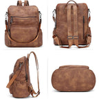 Cluci Backpack Purse For Women Travel Backpack Large Leather Fashion Designer Lady Shoulder Bag With Tassel Brown
