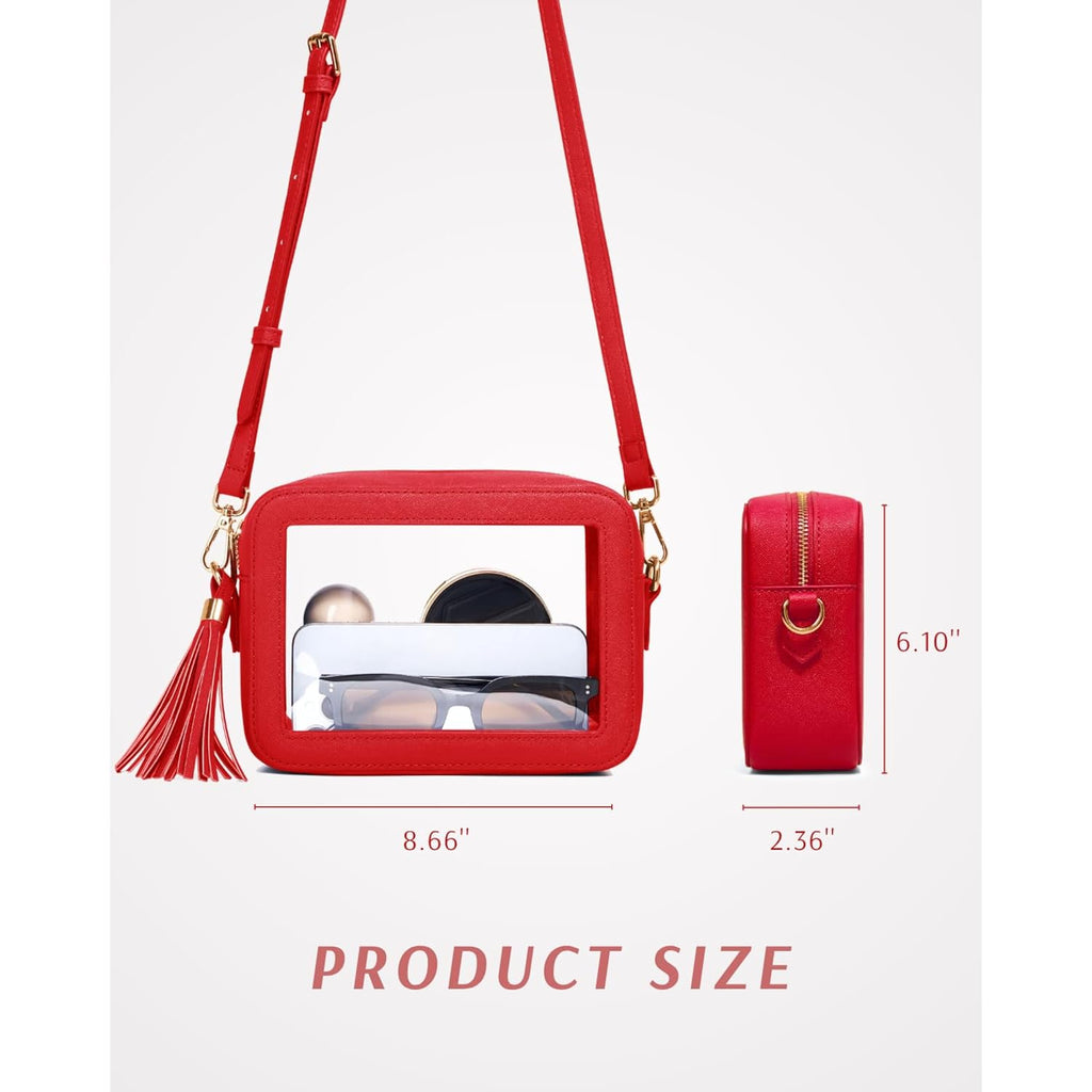 Clear Bag For Stadium Events, Clear Purse Stadium Approved Crossbody Bag For Concerts Sports Festivals Events Women