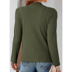 Dokotoo Womens Tops Business Casual Outfits Long Sleeve Shirts Mock Neck Twist Knot Slim Fit Soft Stretch Tees Blouses