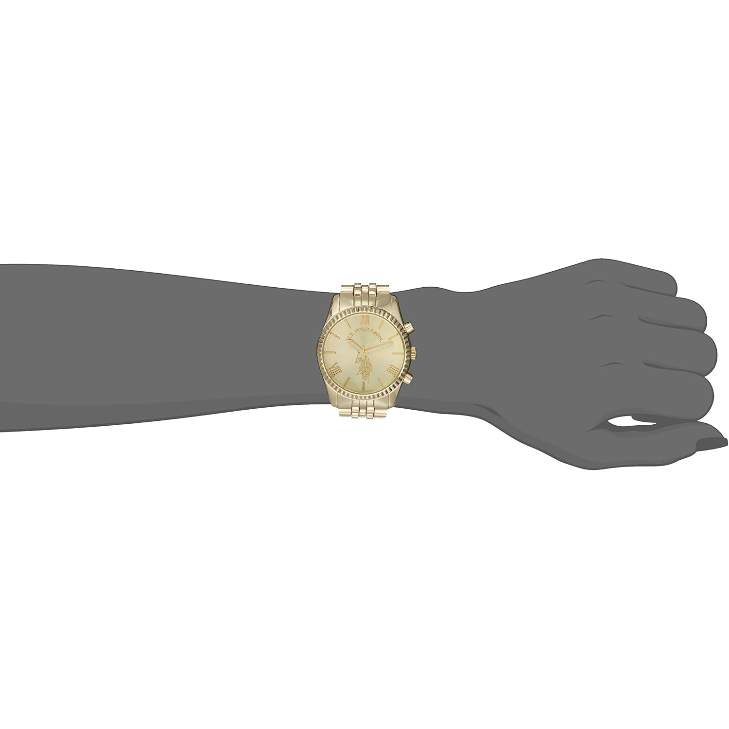 Accutime U.S. Polo Assn. Women'S Usc40058 Gold-Tone Watch