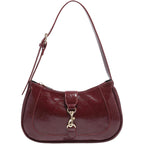 Women'S Retro Vintage Zipper Shoulder Bag Adjustable Strap Elegant Underarm Purse Handbags