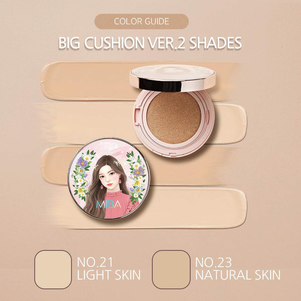 Miba Ion Calcium Foundation Double Cushion Rx 25 G / 0.88 Oz Big Cushion Season2 Long Lasting Effect For Dewy Skin. Skin Moisturizing. Skin Tightening Relief. Fine Coverage. Smooth Adhesion (No 23)