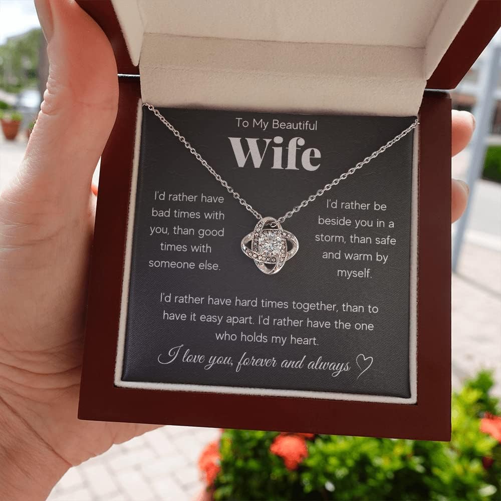 Birthday Gifts for Wife from Husband | Soulmate Necklace with Heartfelt Message Card & Box | Anniversary, Birthday, Christmas or Valentine’s Day Gift for Girlfriend, Fiancée