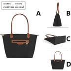 Waterproof Nylon Tote Bag For Women Lightweight Designer Handbag With Zipper Stylish And Durable Purse