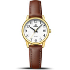 Ln Lenqin Ladies Watches Analog Quartz Watch For Women Waterproof Women'S Wrist Watches Easy Reader Womens Watch With Leather Strap