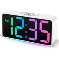 Dreamsky Small Digital Alarm Clock For Bedroom, Rgb Desk Clock For Kid Girl | Electric Clock With Large Numbers For Bedside Nightstand, Dimmer, Adjustable Alarm Volume, Usb Port, Usb-C Adapter Powered