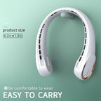 Frsara Neck Fan, Portable Personal Fan Strong Wind, 4000Mah, Air Volume,360° Cooling, No Hair Twisting, Air Volume On 2 Sides, Non-Slip, Quick Charge, Long Use Time, Birthday Gift For Women, Dad, Men
