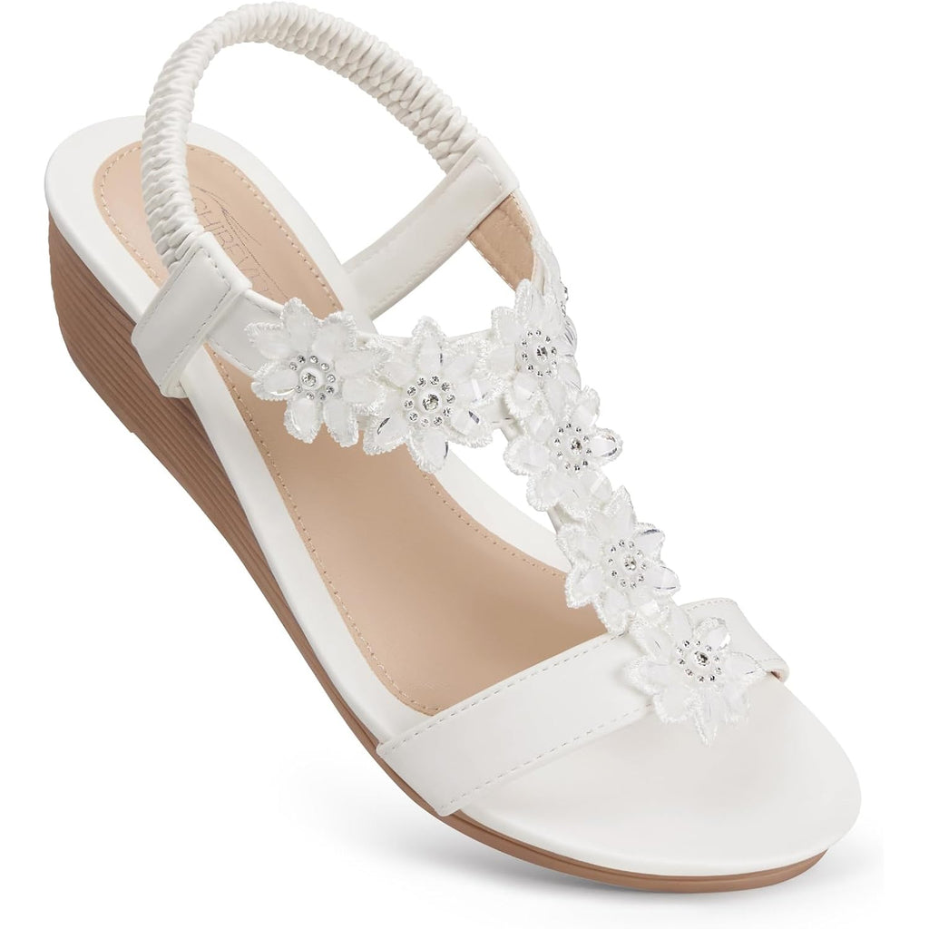 Shibever Wedge Sandals For Women Dressy: Summer Platform Comfortable Low Wedges Womens Sandal